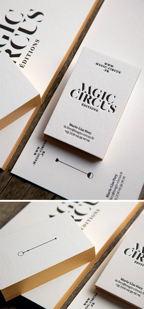 Ensemble papeterie pour Magic Circus Editions en papier pur coton / business stationery for Magic Circus Editions