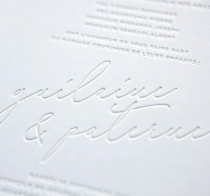 Invitation mariage et save the date en relief
