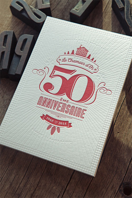 Cartes de voeux Chamois d'Or / design Pepper Studio