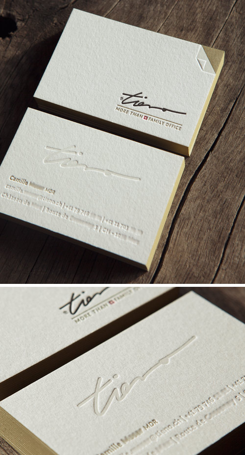 Cartes de visite 4 couleurs en recto verso / letterpress business cards 4 colors 